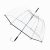SMATI Paris – Paraguas burbuja grande transparente para señora con borde negro – Transparente; Cortaviento; Apertura automática; Mango estilo cristal; Diseño francés; Paraguas en forma de cúpula